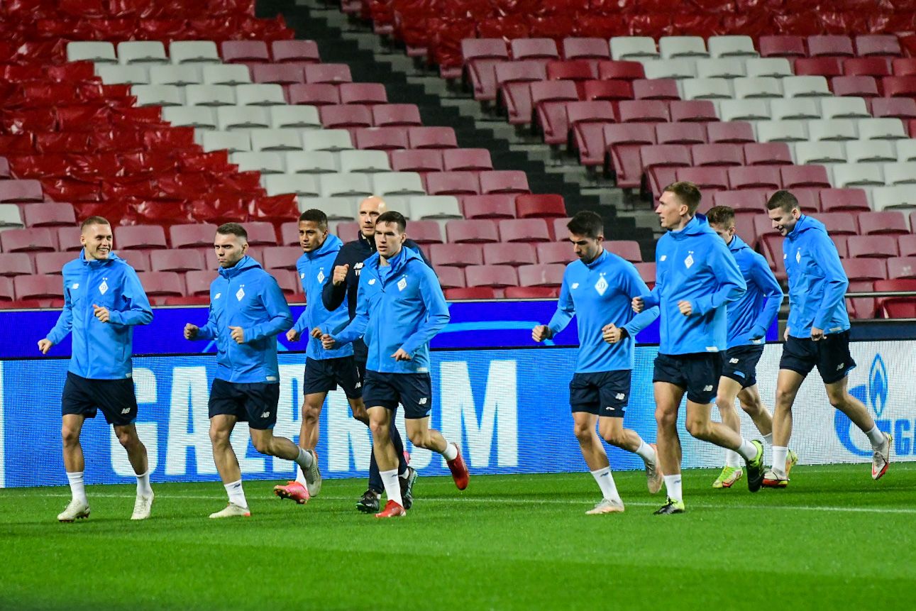 Dynamo training session at the Estadio da Luz