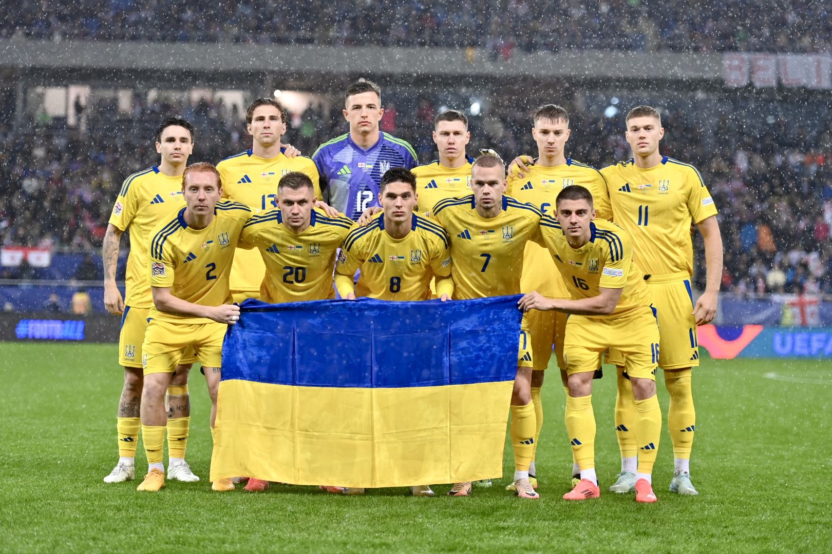 Brazhko and Shaparenko perform for Ukraine against Georgia