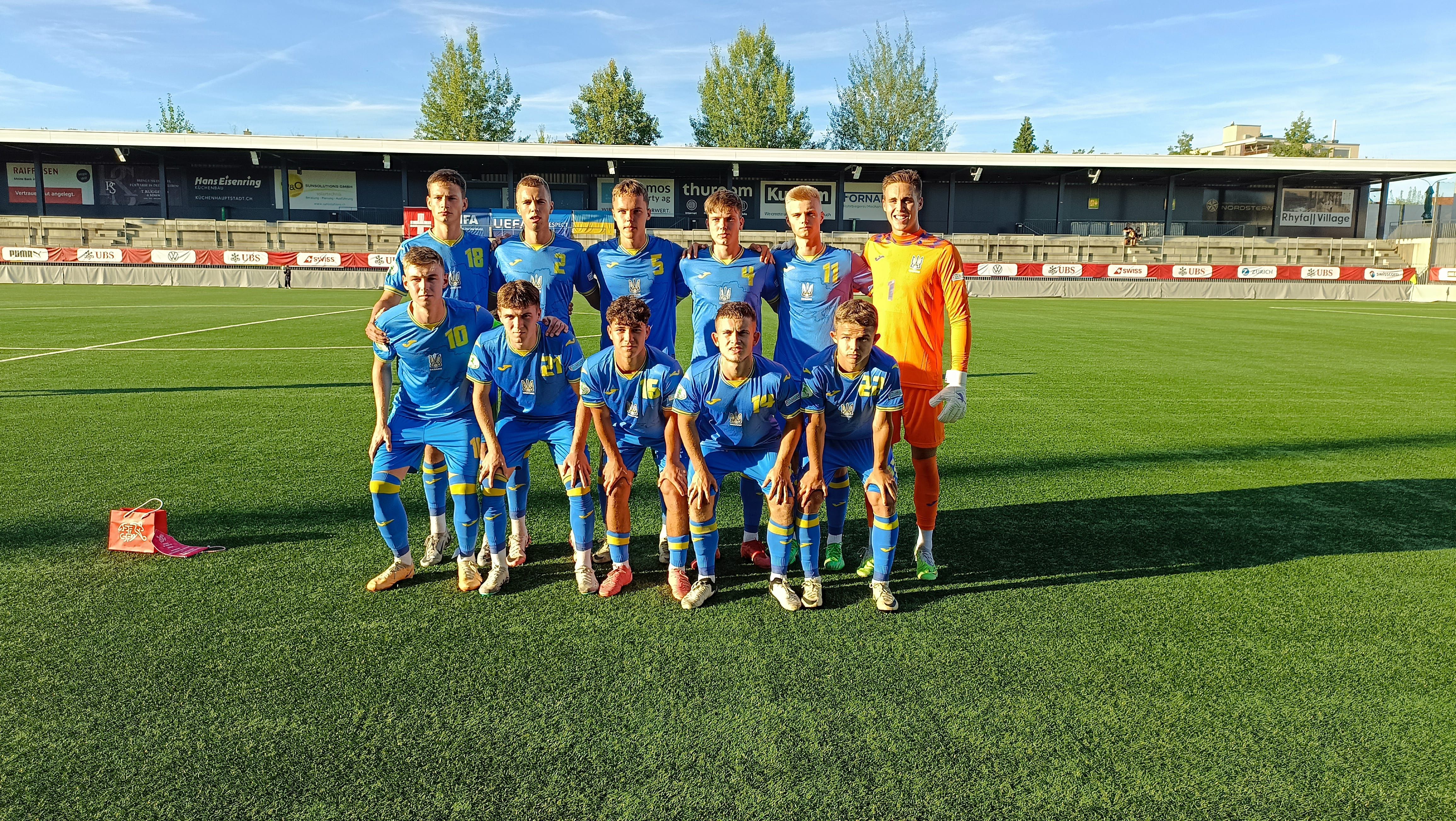 Dynamo players perform in second game for Ukraine U18/19 against Switzerland