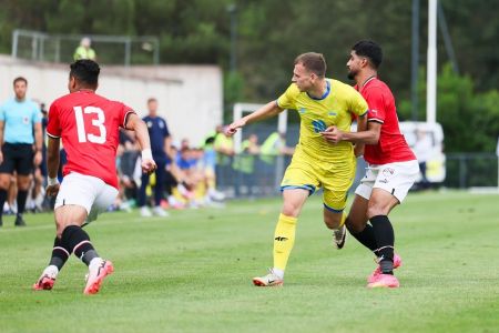 Maksym Braharu scored for Ukraine Olympic team