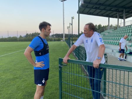 Olexandr Petrakov at Dynamo training session