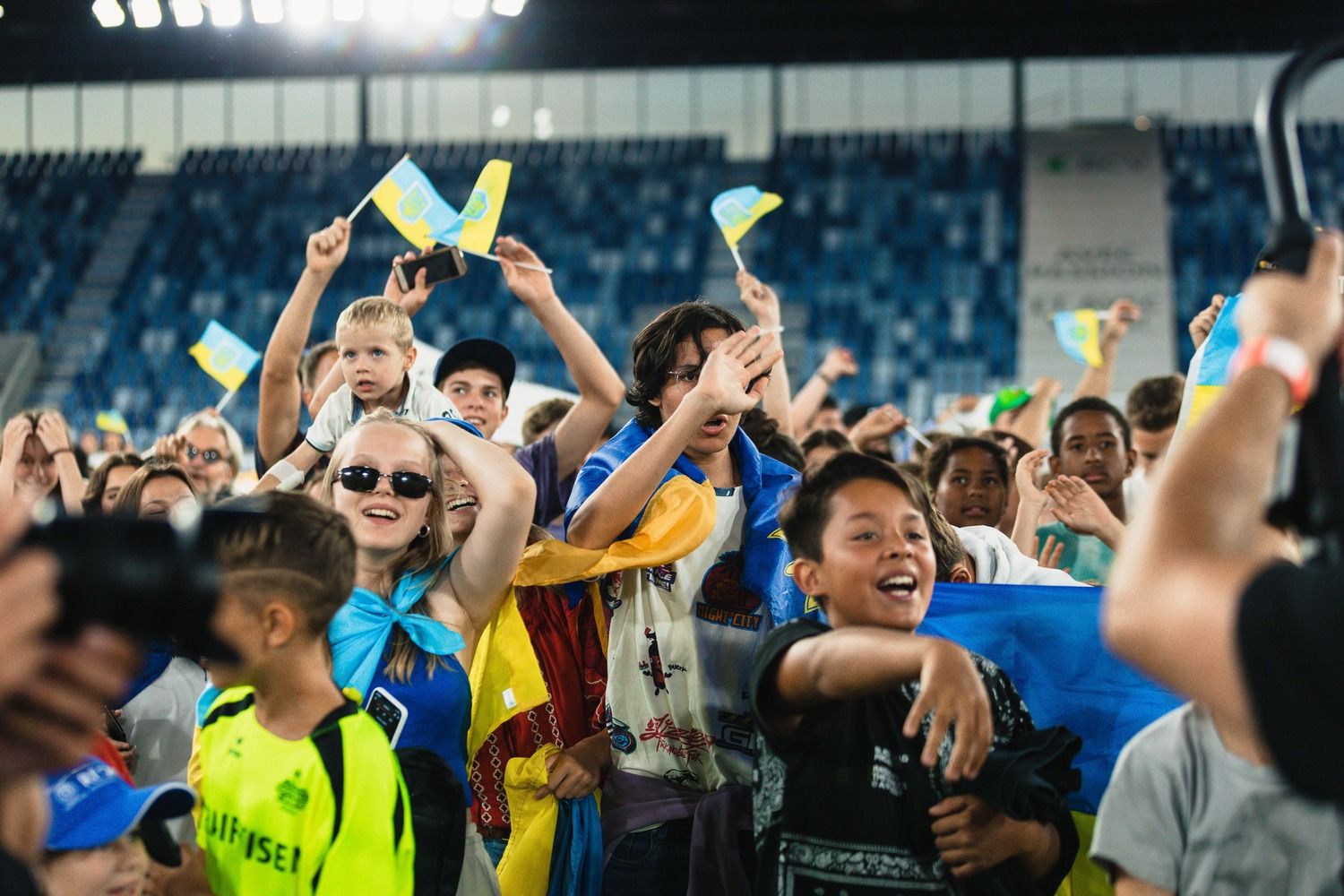 Incredible atmosphere after match in Lausanne