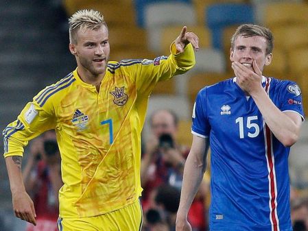 Goal of Andriy YARMOLENKO salvages a draw for Ukraine in 2018 World Cup qualifier against Iceland