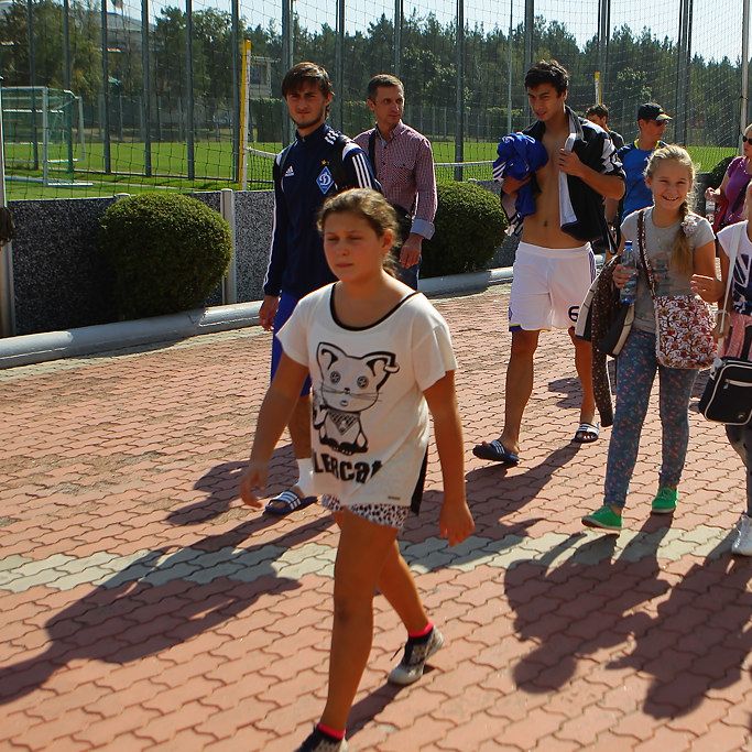 School day at training complex Dynamo Kyiv in Koncha-Zaspa