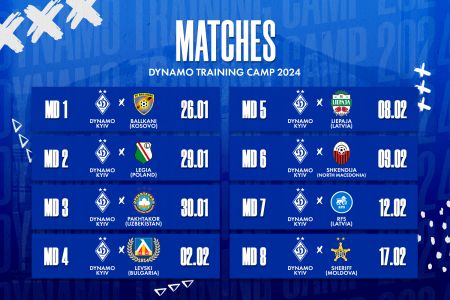 Dynamo friendlies at the winter training camp